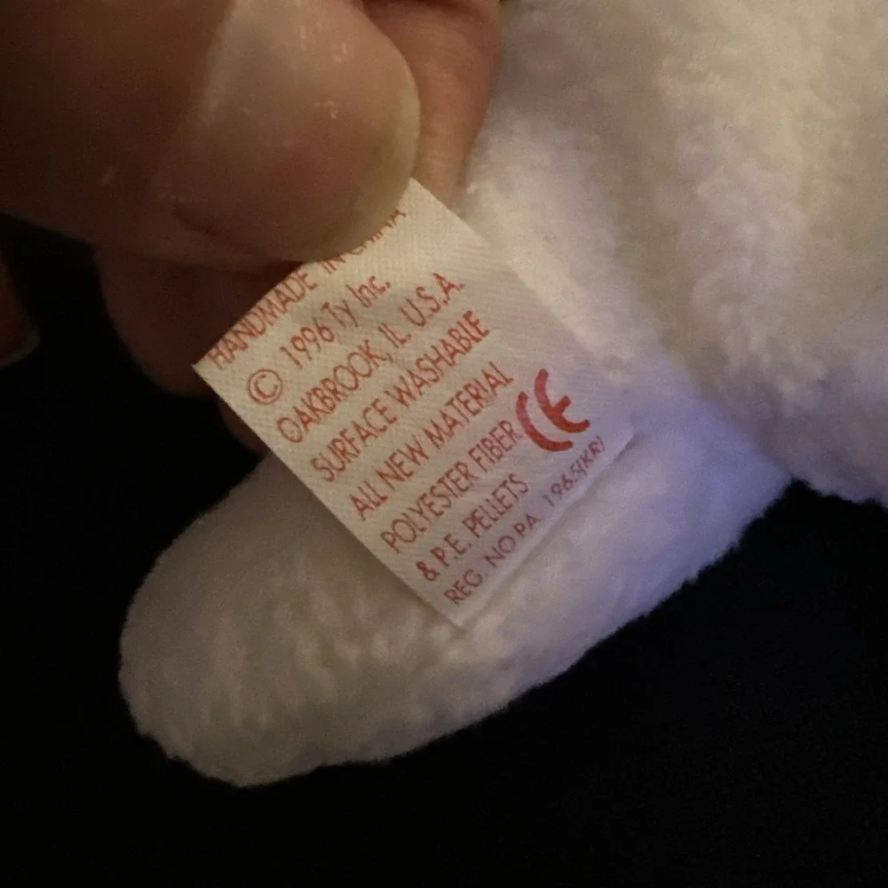 Ty Beanie Baby Fleece Lamb Beanbag Plush No Tag -
